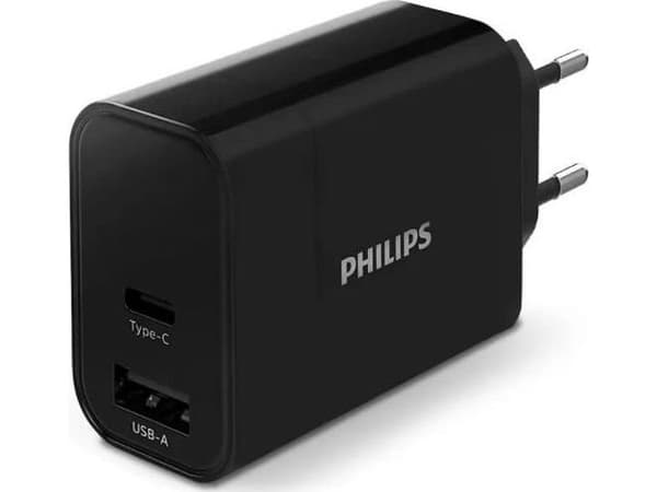 1 USB-A + USB C, 30W (PD, QC) EU-plugg