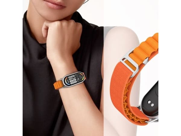 TECH-PROTECT nylonrem til Xiaomi Smart Band 8/9/10/NFC, orange