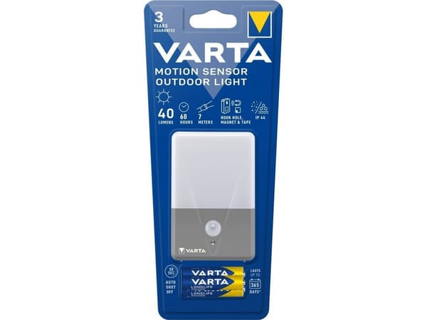 Varta Outdoor - Motion sensor light - LED - varmt vitt ljus