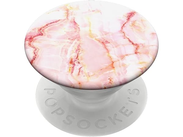 PopSockets Swappable PopGrip - Multifunksjonsholder for mobiltelefon - Rose Marble - rosa