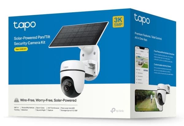 TP-Link Tapo C630 KIT, IP-säkerhetskamera, Utomhus, Trådlös, Amazon Alexa & Google Assistant, Vägg/Stång, Vit
