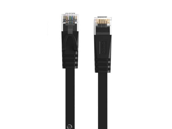 Orico CAT7 Ethernet nettverkskabel PUG-C7B 10Gbps flat 5 m sort