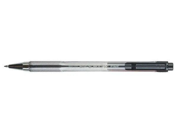 Kulepenn Pilot BP-S Matic, fin, 0,7 mm, sort, eske à 12 stk.