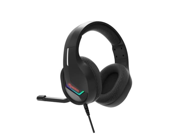 Marvo H8618, Kabel, Spela, Headset, Svart