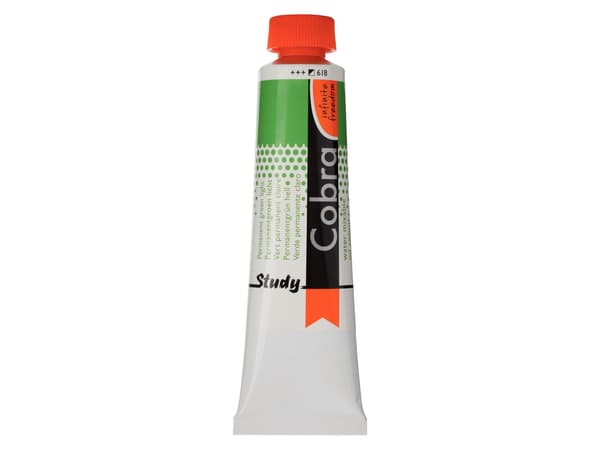 Cobra Study Water Mixable Oil fargetube Permanent Green Light 618