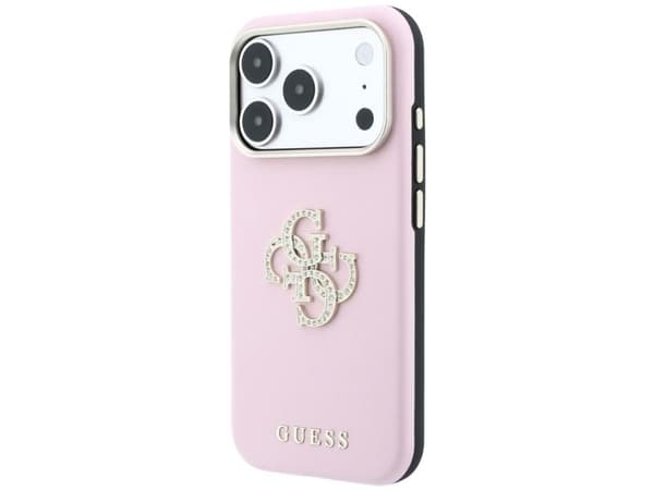 Etui Guess Smooth & Big Strass Logo do iPhone 18 Pro Max / 17 Pro Max rózowy