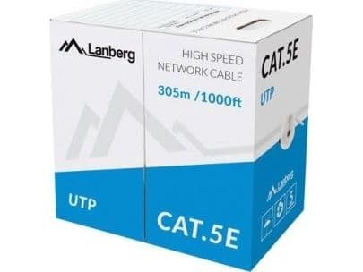 Lanberg - Bulkkabel - 305 m - 5 mm - UTP - CAT 5/5e - solid - gul, RAL 1028