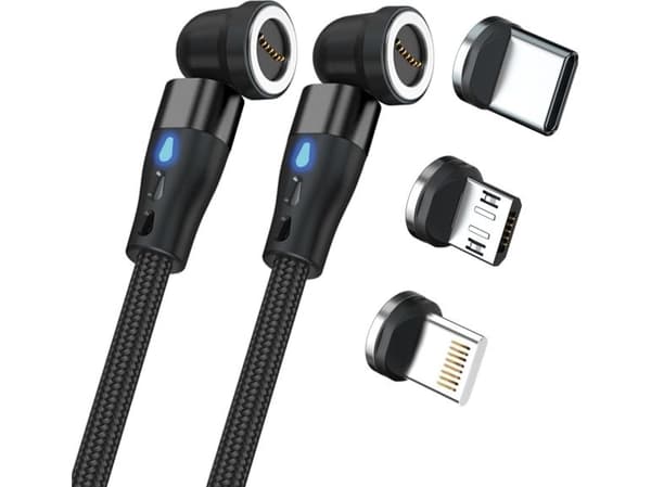 RealPower MagneticCharge2, 1 m, Sort