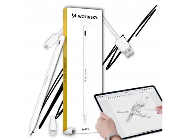 Wozinsky WRA-08 stylus för iPad USB-C snabb laddning - vit