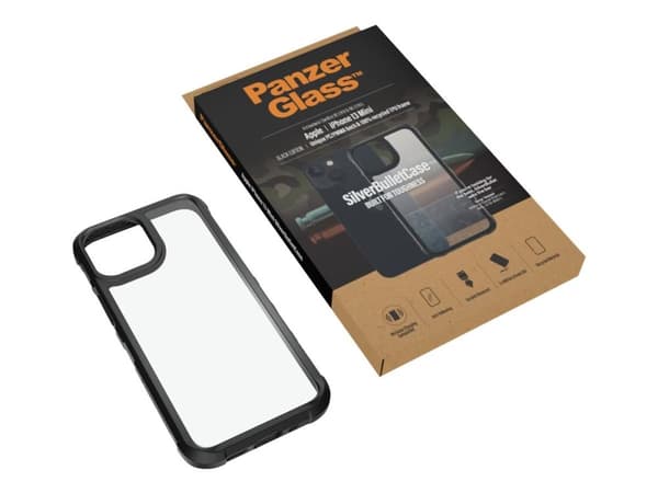 PanzerGlass 0318, Suojus, Apple, Apple - iPhone 13 Mini, Musta