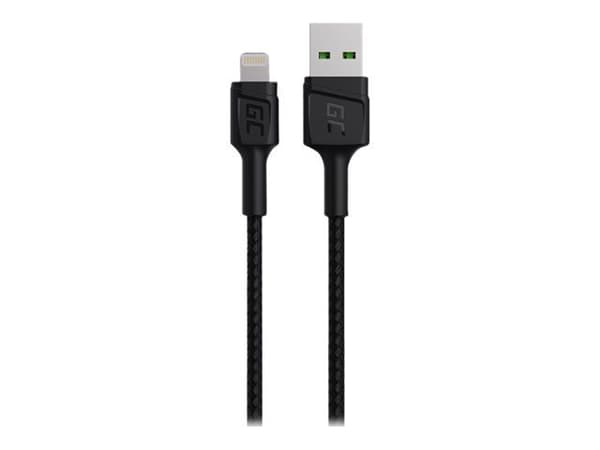 Green Cell KABGC24, 0,3 m, Lightning, USB A, Uros, Uros, Musta