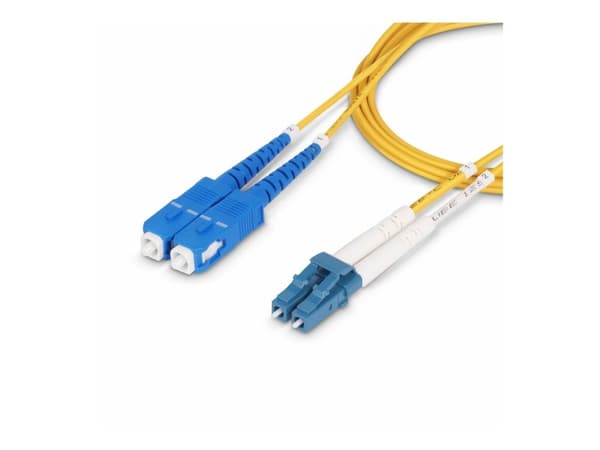 StarTech.com 3m (10ft) LC to SC (UPC) OS2 Single Mode Duplex Fiber Optic Cable, 9/125µm, Laser Optimized, 10G, Bend Insensitive, Low Insertion Loss...
