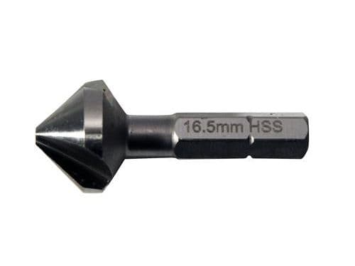 Spetsfräs 1/4'' 6-kant HSS 90° 12,4 mm