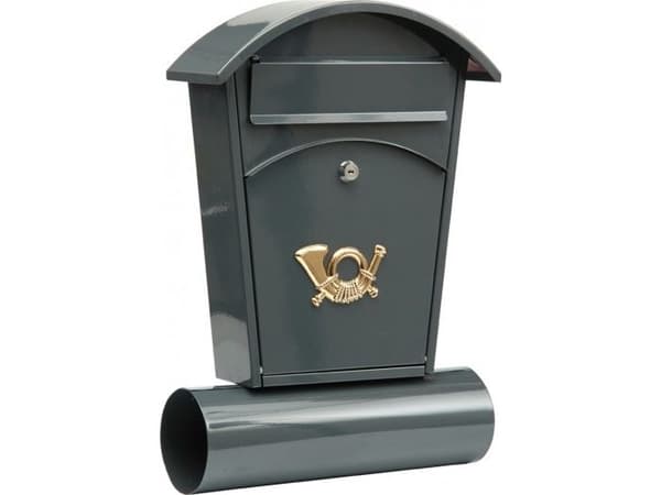 VOREL postkasse 480x280x80 mm mørkegrå