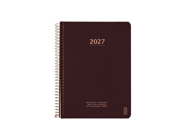 KOZO Kalender 2027 A5 Vecka per uppslag Kaffe