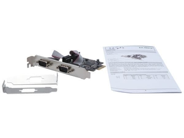 PCIe-kort 2S Seriell RS-232 inkl.LowProfilBracket,MosChip MSC9901