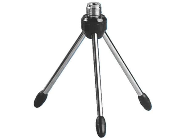 Monacor MS-4, Stasjonært mikrofonstativ, Tripod-base, Svart, Grå, Stål, 5/8", 90 g