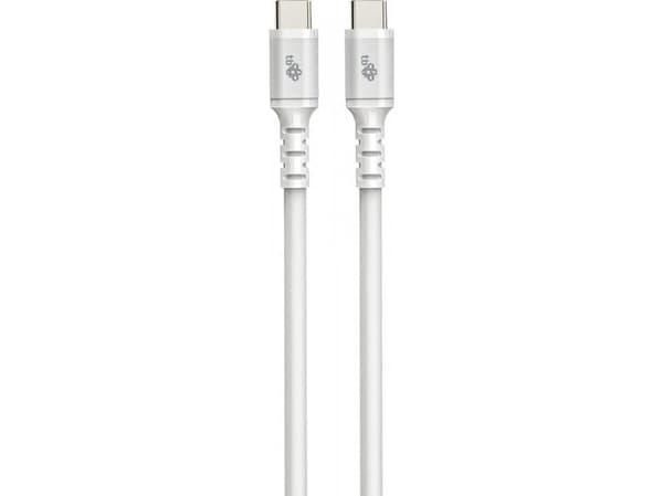 USB-C - USB-C kaapeli 2m silikoni valkoinen