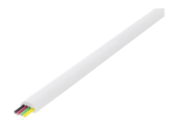 DELTACO MD-15 - Telefonkabel i bulk - platt - vit