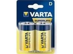 Varta Superlife - Batteri 2 x D - Karbonsink