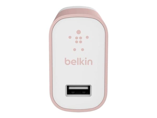 Belkin MIXIT Home Charger - Strømadapter - 2.4 A (USB) - rosagull