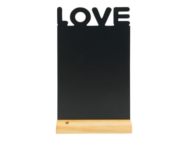Securit® silhouet LOVE bordskilt sort