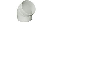 Fresh plastsystem 100, grå PVC, plastbøjning Ø100 mm, 45°. Passer i rør, nippelmål.