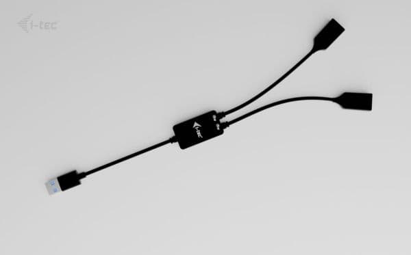 i-Tec - Hubb - USB-A-kabel - 2 x USB 3.2 Gen 1 - skrivbordsmodell