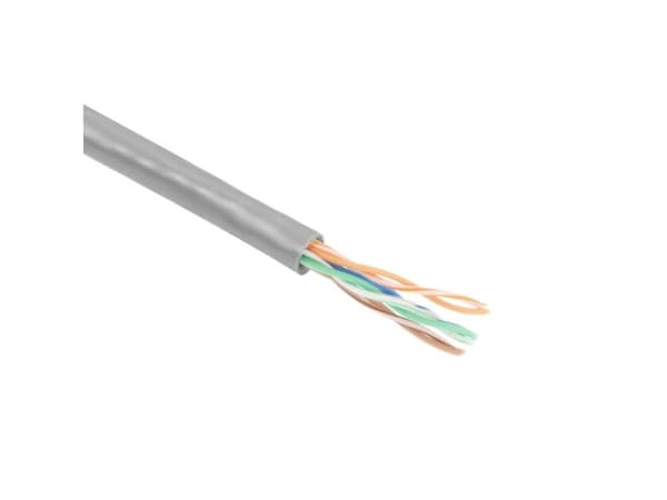 ACT CAT5E U/UTP flertrådet patch grå 100 m, type: 100 m spole, grå C5e u/utp patch PVC grå 100 m (EP600H)