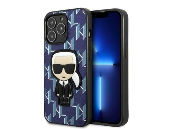 Karl Lagerfeld KLHCP13XPMNIKBL iPhone 13 Pro Max 6,7" hardcase blå/blå monogram ikonisk patch