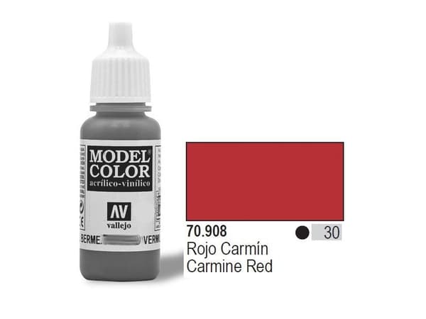 Vallejo 70.908, 17 ml, Röd, Matt, Flaska
