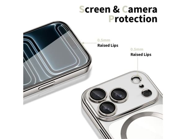 Tech-Protect MagFlex MagSafe-skal för iPhone 17 Pro Max - Clear Silver