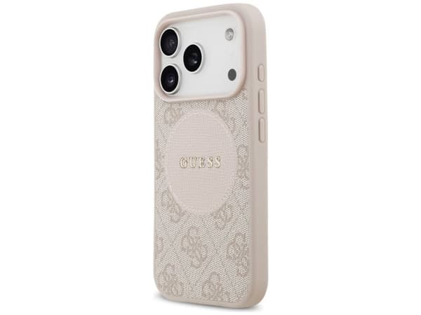 Guess 4G Circle Classic Logo MagSafe-deksel til iPhone 17 Pro - rosa