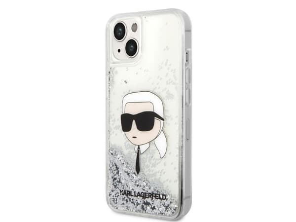 Karl Lagerfeld KLHCP14MLNKHCH iPhone 14 Plus 6.7" hardcase glittrig Karl Head - silver/silver