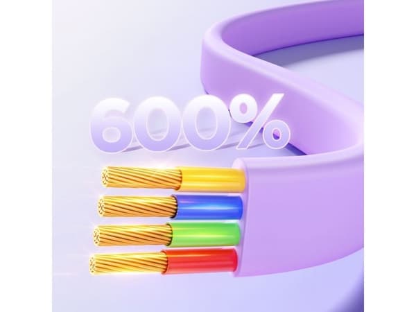 Joyroom Colorful Series S-A40 kabel infällbart 3-i-1 USB-A - USB-C/Lightning/Micro USB 1 m - lila