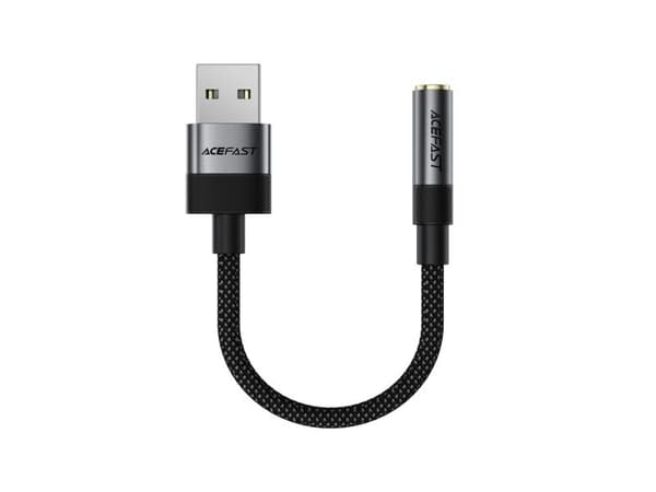 Acefast J13 USB-A til 3,5 mm mini-jackadapter - svart