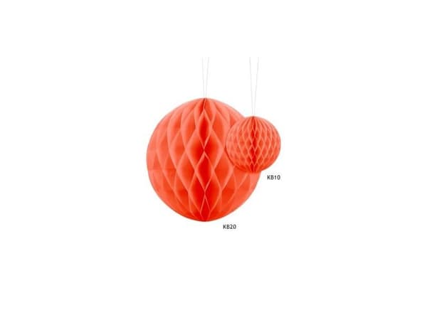 Orange papirvæv kugle