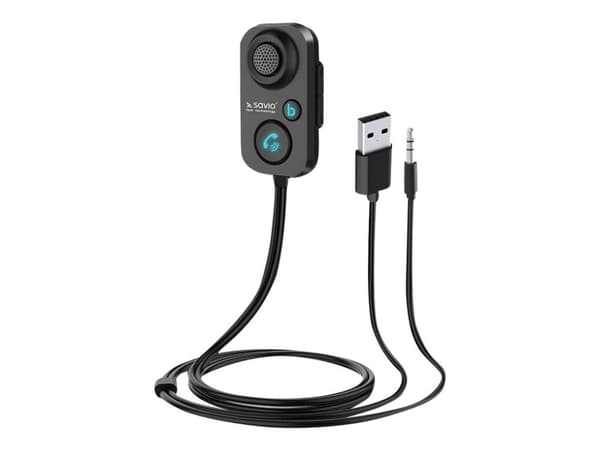 Savio TR-13, Bluetooth, AUX, A2DP, AVRCP, 10 m, 1,2 m, musta
