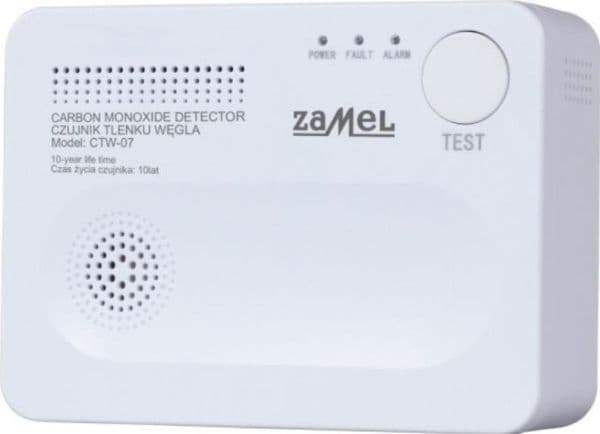 Zamel kolmonoxidsensor med inbyggt batteri CTW-07