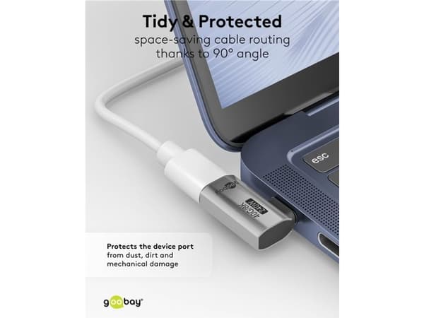 Goobay 74441, USB-C, USB-C, Sølv