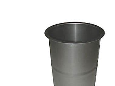 200 mm Metalbestos Sorte røgrør murbøsning, lige 100 mm