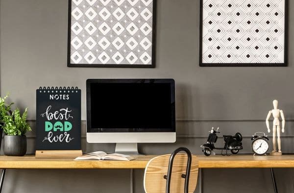 Securit® Silhouette NOTES bordsskylt i svart