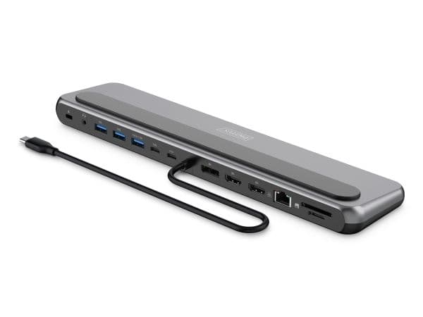 DIGITUS - Dokkingstasjon - USB-C - 2 x HDMI, DP - 1GbE