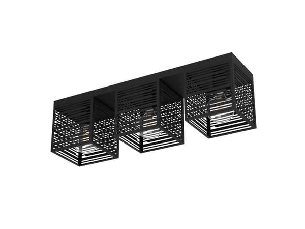EGLO PIEDRITAS LOFT 3XE27 730X180 SORT