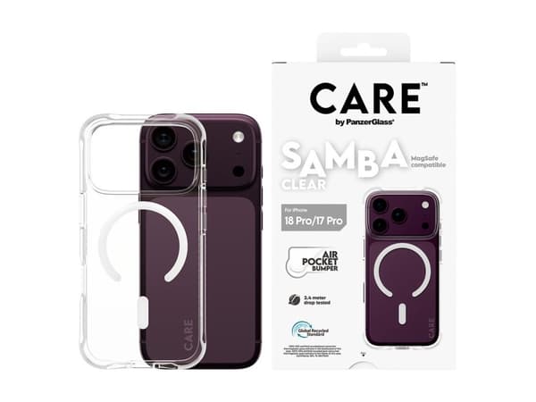CARE by PanzerGlass Samba Case iP17/18 Pro Transparent MS weiß
