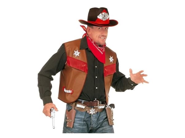 Brun cowboyväst