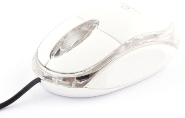 Titanum RAPTOR 3D - Mus - optisk - 3 knapper - kablet - USB - hvit