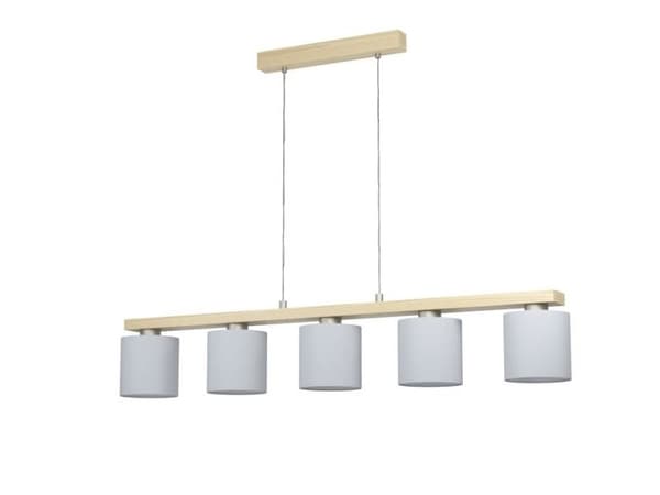EGLO CASTRALVO LÅNGBORD E27 5L BS/TRÄ/VIT FSC
