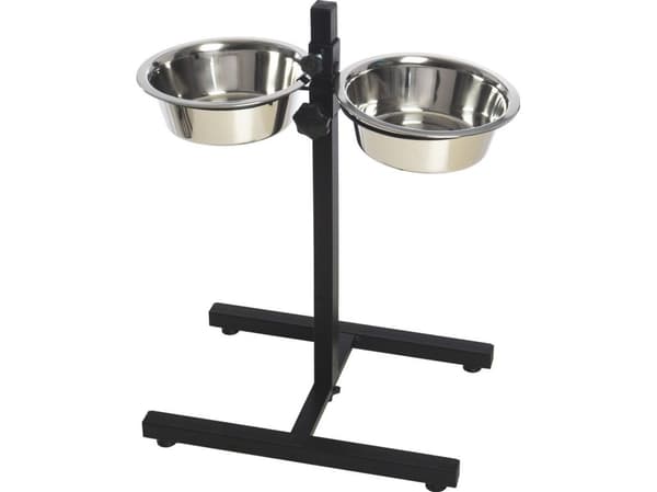 Hoppy DOUBL BOWL med justerbart stativ 2x2,8L