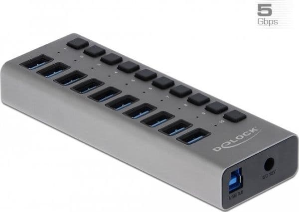 Delock - Hub - 10 x SuperSpeed USB 3.0 - stasjonær